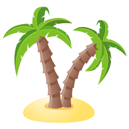 Decorative image of palm trees.